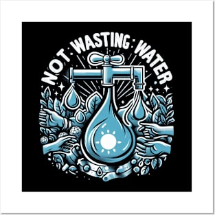 NOT WASTING WATER Posters and Art